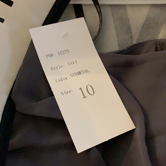 Jim Hjelm Occasions Gray Dress - NEW with tags - Picture 8 of 13
